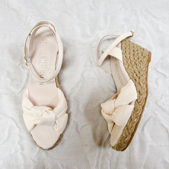 Stuart Weitzman Playa Espadrille Wedge Sandal Size 7.5 - Picture 4 of 8